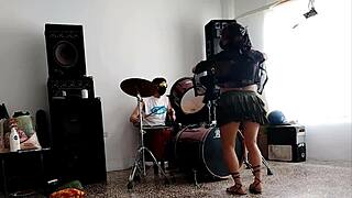 Why’s she stripping and shaking ass to drum beats?