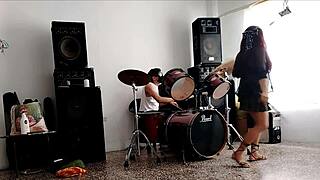 Why’s she stripping and shaking ass to drum beats?