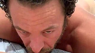 Emma Hix Gives Romantic Blowjob To Brad Newman