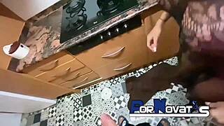 Pornovatas - Madre Española Shocked in Kitchen by Victor Bloom’s Massive Spanish Cock
