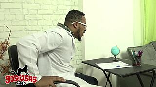 in exchange for good grades, college student from sao paulo bangs director nego catra with carolina carioca in hardcore action