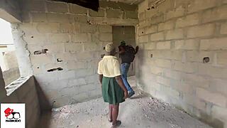 amateur student blows me in an unfinished building for cheap