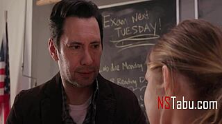 tiny cheerleader totally fulfills teacher's wildest classroom fantasy!