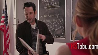 tiny cheerleader totally fulfills teacher's wildest classroom fantasy!