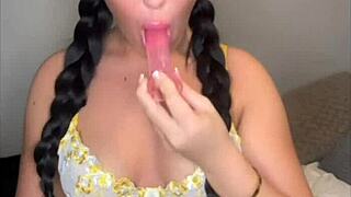 Horny British Student Touches Herself in Steamy POV