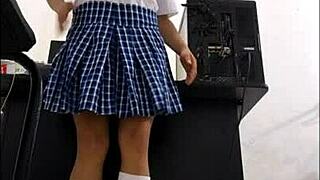 Stunning student snags teacher’s phone for a naughty surprise!