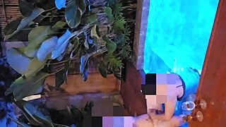 pinay bestfriend comforts with extreme poolside blowjob and tastes cum