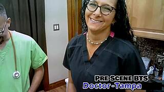 Dr. Tampa oversees student interns with giggles during hospital backstage moments