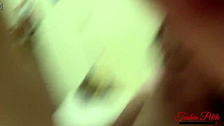 Man, dis sexy college cutie tryin’ new toy, creamin’ on thick cock!