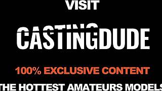 Naughty Hispanic college slut gags on fat cock