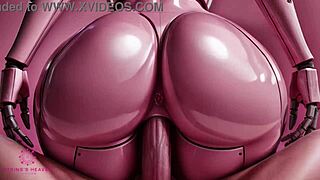 Pink robot bouncing on your cock to cum inside?