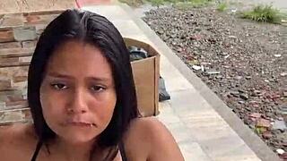 Cute Housewife Sucks in Public for Just 30 Dollars