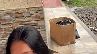 Cute Housewife Sucks in Public for Just 30 Dollars