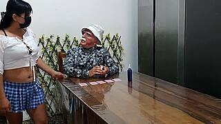 Why does the old guy fuck the student after her pass?