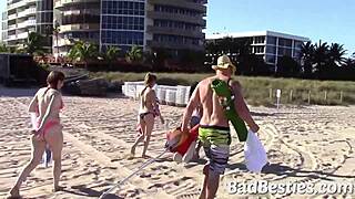 yo, horny girls going wild on spring break!