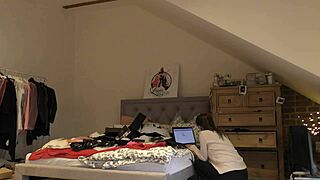 These hot petite 18+ college girls threw a wild lingerie party. Costumes and thongs everywhere!