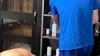 asian college girl receives relaxing oil massage