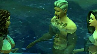 Ajay FUCKS the CHEERLEADING SQUAD POOLSIDE in Sims 4 Wicked Whims