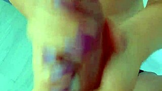 Perfect Titties on Tanned College Desi with Handjob Creampie