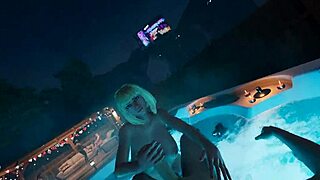 blonde brittney at house party