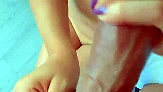 Perfect Titties on Tanned College Desi with Handjob Creampie