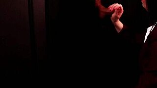 student sucks cock at the gloryhole in homemade lingerie