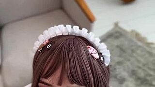 Delicious reward for cute cosplay girl in diaper! 😍