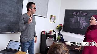 Today's Assignment Involves Milf Hijab Teacher and Students