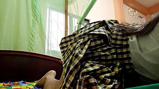 Wow! Stunning erotic Latina student films steamy homemade porn before graduating!