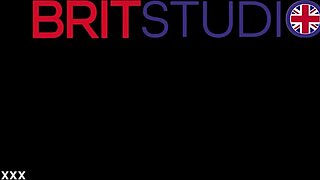 sexy student in uniform tells you to wank for her big natural tits and dildo.