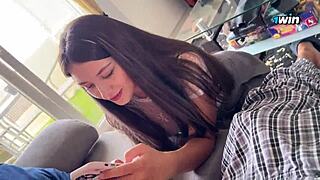 Step Sister Sucks Cock and Swallows Cum for Revenge