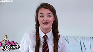 Hey, watch this British student mock your small 18+ cock in joi!