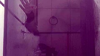 Stepmom rides boss in bathroom doggystyle sex