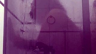 Stepmom rides boss in bathroom doggystyle sex