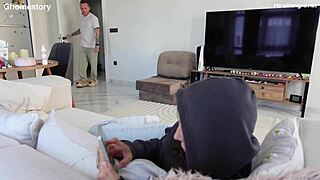 Stepfather Punishes Babe's Ass Hard For Skipping Classes In Doggystyle Quickie