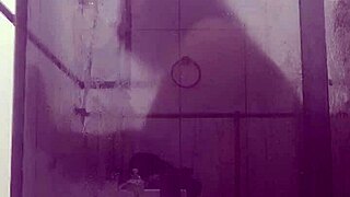 Stepmom rides boss in bathroom doggystyle sex