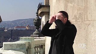 College girl intensely fingers shaved pussy in lingerie