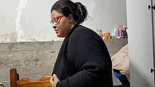 Damn! Latina teacher gets cum on face with epic squirt action!