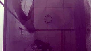 Stepmom rides boss in bathroom doggystyle sex