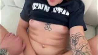 Personal hot amateur college hookup with skinny katerina deville in tight missionary banging