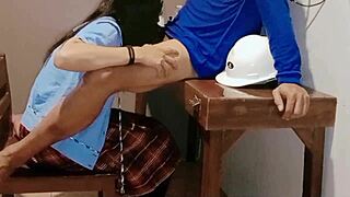 Pinay Teen 18+ Student Hard Fucked by Construction Boy in Dorm