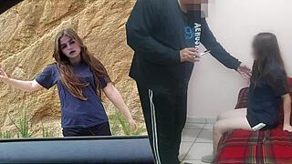 my latina student rides pussy for first creampie