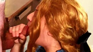 British Redhead Nurse Sucks Patient's Cock During Lunch Break