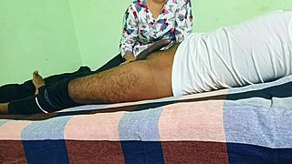 Indian girl chats about doggystyle fun with husband's friend