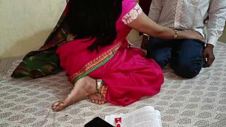 Indian Teacher Sex - Madam Grabs Student Cock While Searching Pocket and Gets Fucked