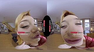 German teen Anny Aurora rides and blows cock boldly.