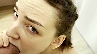 shower time turns into cock sucking with a sweet finish