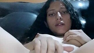 Caught masturbating solo with petite body.