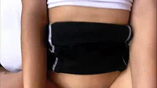 petite latina takes hard missionary pounding after school with sneaky vibes