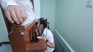 Thai Teen 18+ Slut Surprises with Steamy POV Blowjob. 4K Clarity Reveals Every Moan Outdoors.